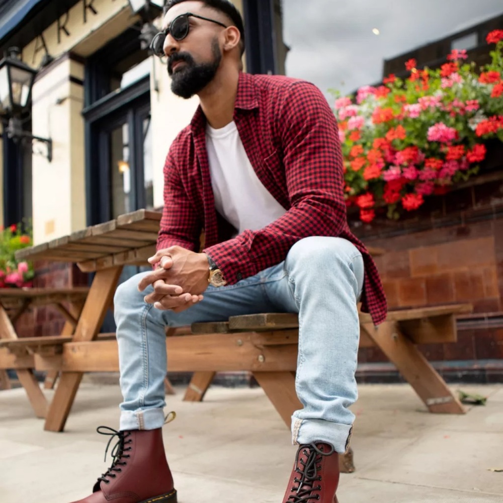 🆕DR MARTENS 1460 SLIP RESISTANT LEATHER LACE UP BOOTS CHERRY RED INDUSTRIAL NWT - Picture 3 of 13
